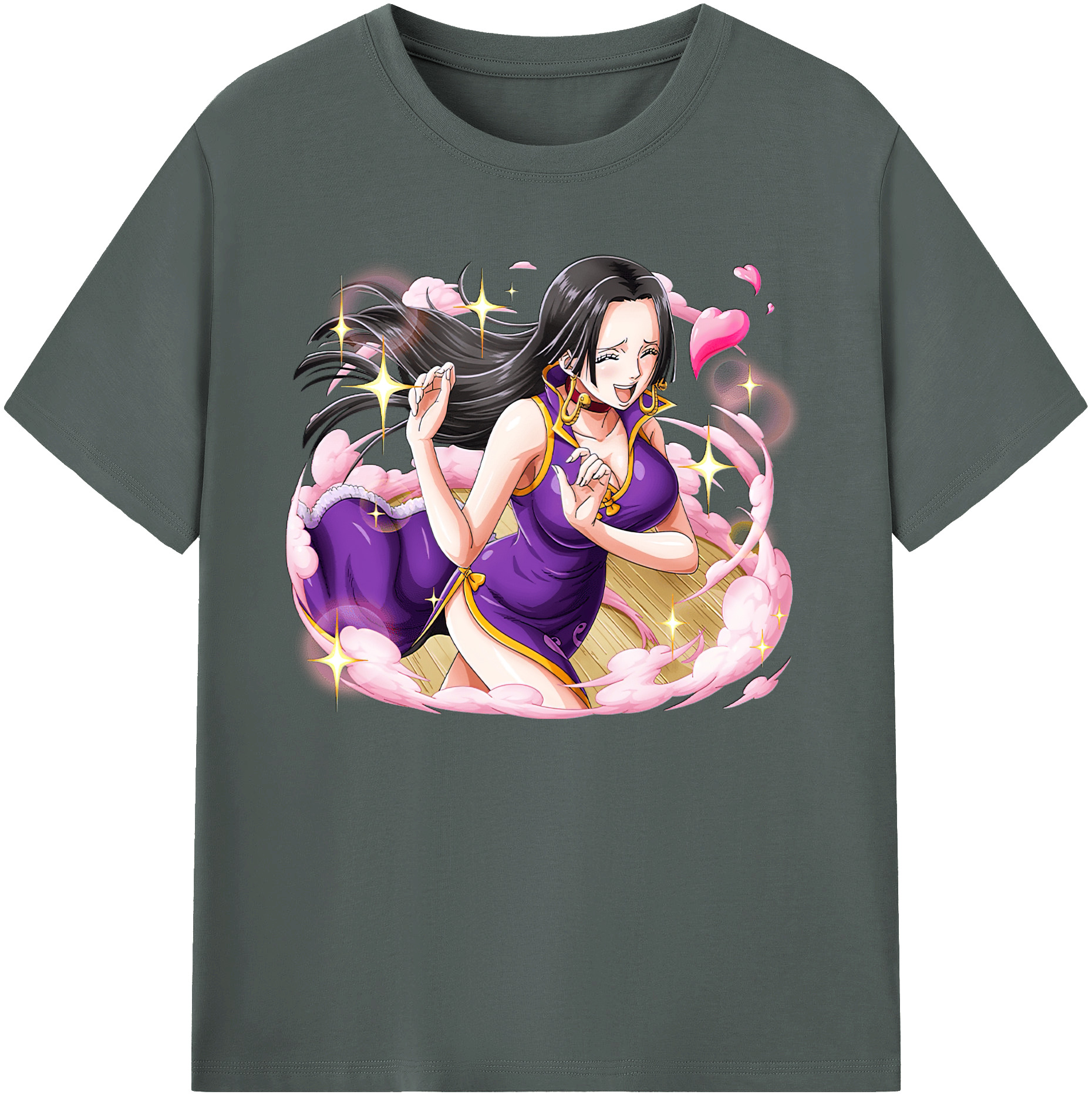ワンピース ボア・ハンコック ONE PIECE Boa·Hancock 綿100％ メンズ半袖Tシャツ｜肌触りやわらか＆通気性